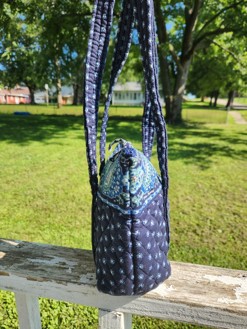 Vera Bradley Tote Bag in the retired Seaport Navy Quilted pattern. - Picture 13 of 13